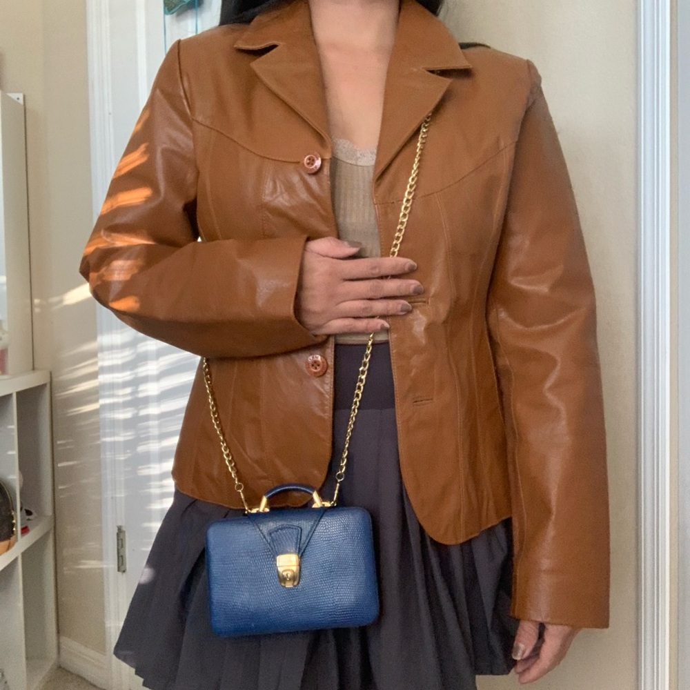 Wilson leather beautiful brown jacket small